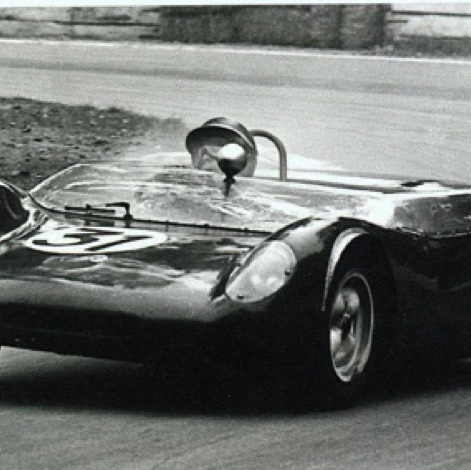 JIm et la Lotus 23 sur le circuit de Crystal Palace